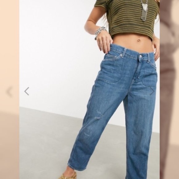 Free People Chloe Baby Barrel Jeans SIZE S NWT - Picture 10 of 13